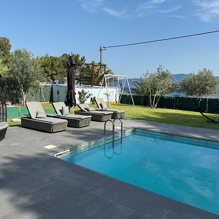 Zoza Luxury Villa Isthmia By The Sea With Private Pool Kalamáki Eksteriør billede