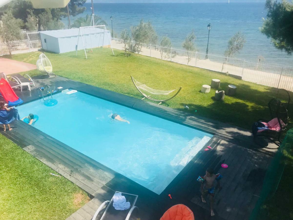 Zoza Luxury Villa Isthmia By The Sea With Private Pool Kalamáki Eksteriør billede